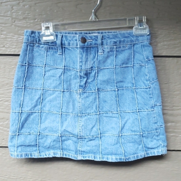 Forever21 patchwork denim mini skirt 25 0 - Picture 4 of 9